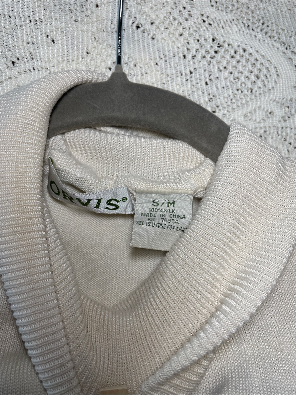 100% Silk Orvis cropped sleeveless turtleneck - Picture 2 of 2